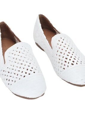 Gentle Souls Womens Eugene Smoking Flats Comfort Insole White Sz 5M